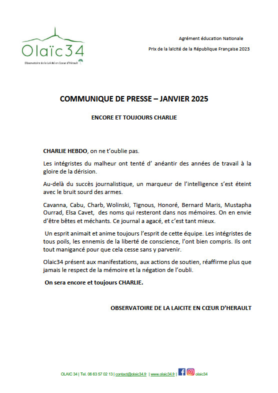 Image de l'article Communiqué de presse